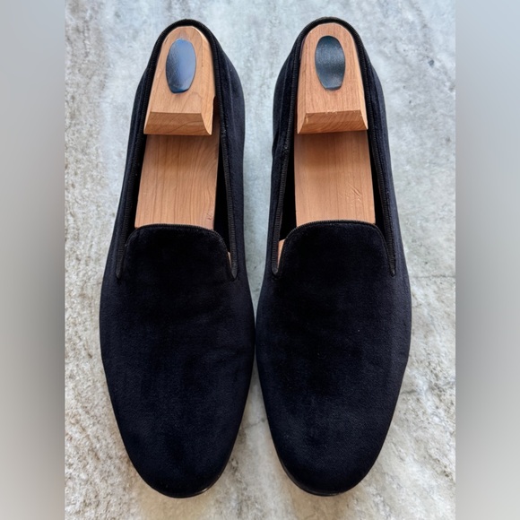 RALPH LAUREN PURPLE LABEL ALONZO Velvet Stubbs Formal Slippers Loafers 8 Wootton